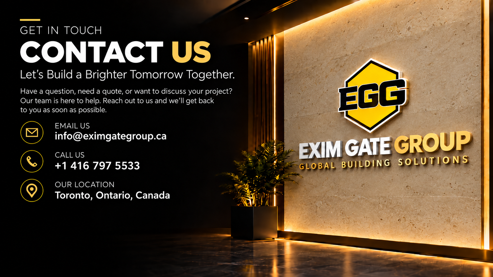Contact Exim Gate Group in Toronto, Ontario, Canada