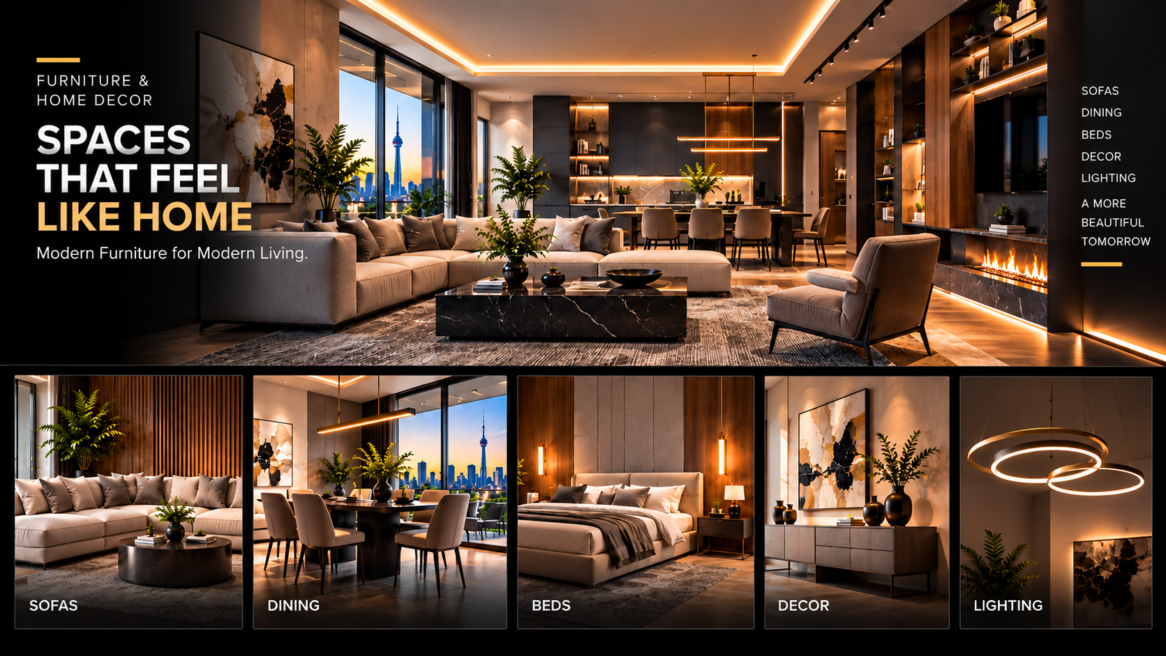 Modern furniture and home decor in Toronto by Exim Gate Group