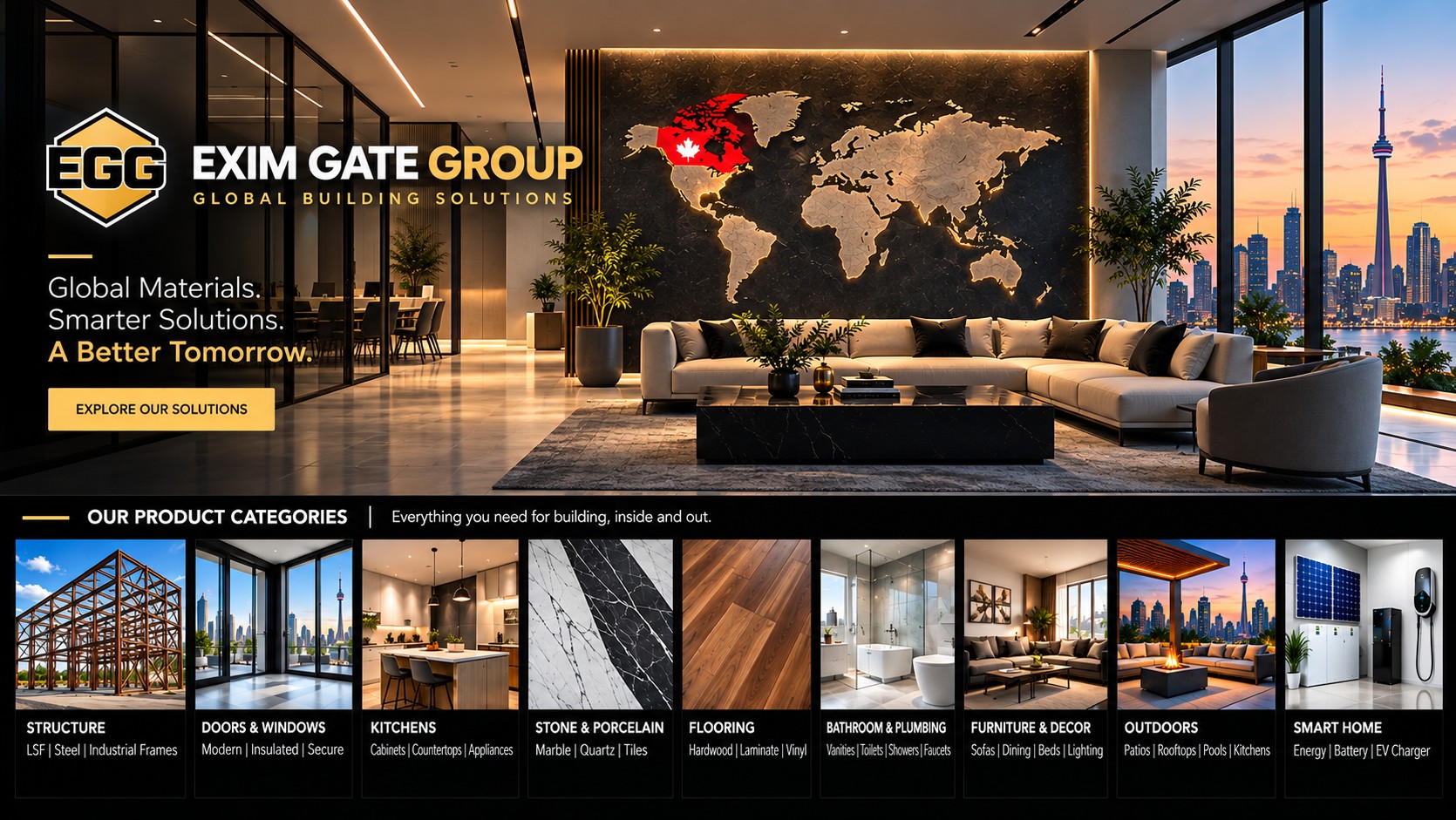 Exim Gate Group sourcing and building solutions in Canada